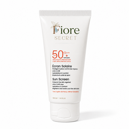 Fiore Secret Écran Solaire SPF 50+ – Protection UVA/UVB – 50 ml